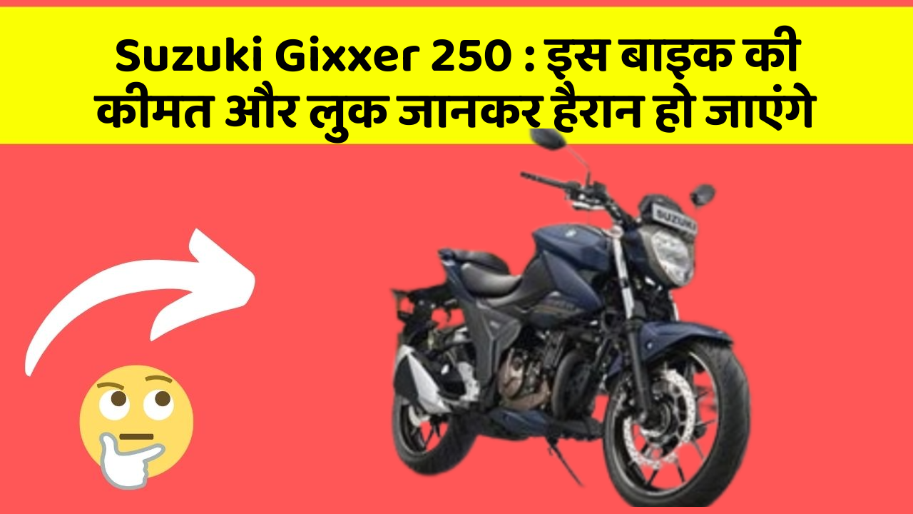 Suzuki Gixxer 250: इस बाइक की कीमत और लुक जानकर हैरान हो जाएंगे